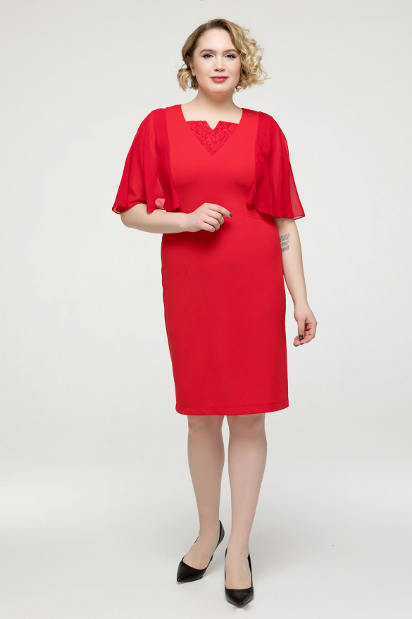 Платье красное Яна
