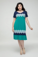 Платье сине-бирюзовое Аида_miniature
