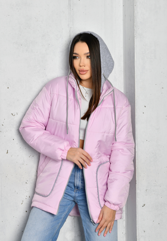 Куртка В 209 рожева